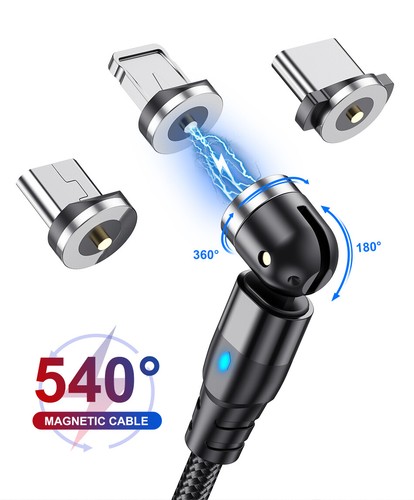 Magnet ladekabel 3in1 - ladekabel,