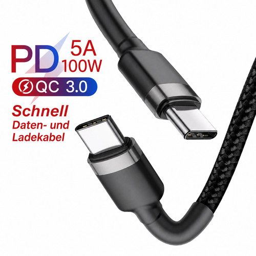 Usb ladekabel 100w 5a type - c-c,