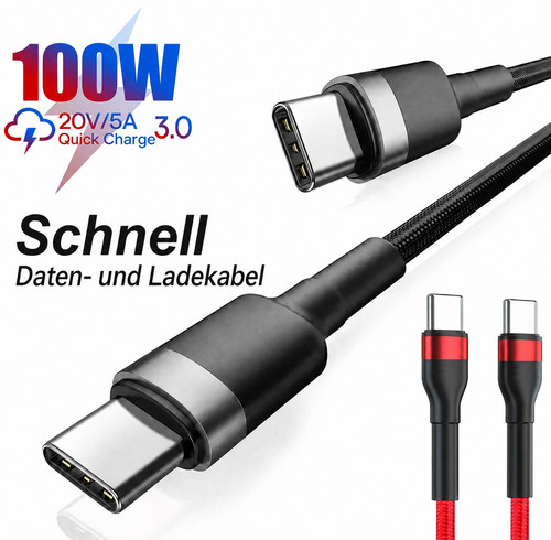 Usb ladekabel 100w 5a type - ladekabel,
